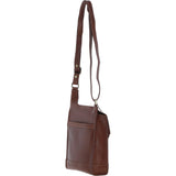 Ashwood Leather & Harris Tweed® Cloth Crossbody Bag Tan/LT Blue: TW-24-05-TB