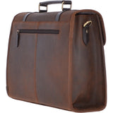 Vintage Oily Hunter Leather Briefcase Brown: Walter