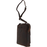 Tablet Friendly Medium Vintage Leather Body Bag Brown: Paddy