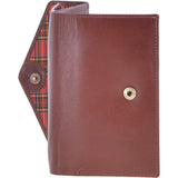 Small Vegetable Tanned Cash And 12 Card Envelope Purse Chestnut: V-62