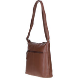 Versatile Leather Shoulder Bag Cognac: Bondoran