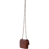 Vintage Mini Leather Cross Body Shoulder Bag With Chain Strap Honey  – G27