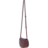 Real Leather Saddle Crossbody Bag Wine: 63753