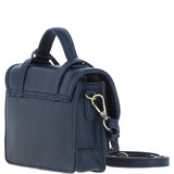 Stylish Ashwood Leather Small Satchel Bag Navy: Y-61
