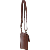 Ashwood Leather & Tweed elegance Crossbody Bag Tan/Green Check: TW-20-010-TGNH