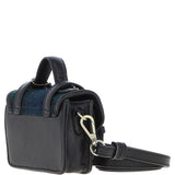 Ashwood Leather & Harris Tweed® Cloth Micro Satchel Bag with Twist Lock Black/Watch:TW-36-03-BW
