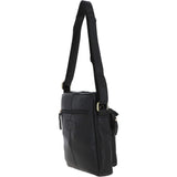Michigan Leather Body Bag Black: M-56