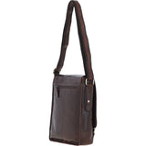 Classic A4 Leather Flap-Over Messenger Bag Brandy: Q-43