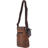 Mens Vintage Oily Hunter Leather Travel Bag Brown: TOBY
