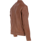 Ashwood Men's Leather Biker Jacket Tan: 8055