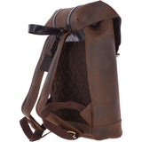 Vintage Oily Hunter Leather Backpack Brown: Kane