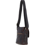 Ashwood Leather Men's Cross Body Flap Bag Brown: PL-44