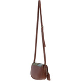 Ashwood Leather & Harris Tweed® Cloth Saddle Crossbody Bag with Twist Lock Tan/Mcload: TW-30-02-TM