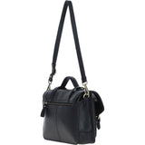 Elegance Satchel Leather Hangbag Black: M-89