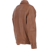 Men's Real Leather Brando Bomber Jacket Tan: AWM-601