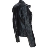 Brampton Leather Ladies Biker Jacket Black: B Soho