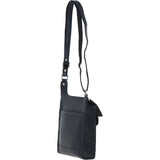 Ashwood Leather & Harris Tweed® Cloth Crossbody Bag Navy/Pink: TW-24-06-NP