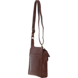 Ashwood Leather & Harris Tweed® Cloth Crossbody Bag Tan/Navy: TW-24-011-TN