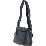 Vintage Leather Cross Body Shoulder Bag Navy – G22