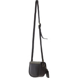 Ashwood Leather & Harris Tweed® Cloth Saddle Crossbody Bag with Twist Lock Brown/Green: TW-30-09-BG
