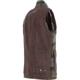 Ashwood Leather x Harris Tweed Men's Gilet Brown/Mcload: TW-901-01-BM