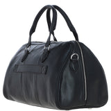 Luxury Leather Duffle Bag with Detachable Strap Black: pl-47