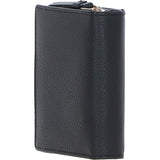 Ashwood Leather RFID Secure Wallet/Purse with Zip and Stud Closure Black: X-30