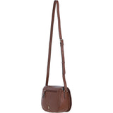 Ashwood Leather Crossbody Bag with Twist Lock 2 Tone Tan: 64787