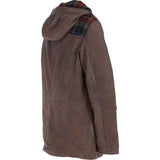 Ashwood Leather x Harris Tweed Men’s Hooded Casual Jacket Brown/Red/Green: TW-905-07-BR