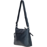 Ashwood Ladies Leather Shoulder Bag Navy: AJ2