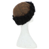 Ladies Vintage Curly Luxury Sheepskin  Hat Whisky/ Black: CURL HAT