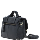 Stylish Ashwood Leather Medium Satchel Bag Black: Y-62