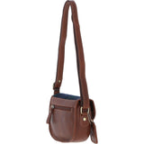 Ashwood Leather & Harris Tweed® Cloth Saddle Bag Tan/Watch: TW-26-04-TW