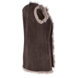 Toscana Suede Leather Gilet Brown : Wanda