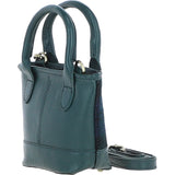 Ashwood Leather & Harris Tweed® Cloth Small Grab Bag Green/Watch: TW-63-18-GW