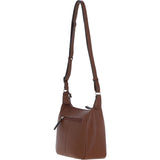 Ashwood Real Leather Top Zip Crossbody Bag 2 Tone Tan: 63931