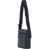 Ashwood Leather Medium Men's Buckle Crossbody Bag Black: S-61