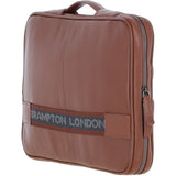 Leather Organizer with Laptop Compartment Tan: 64546