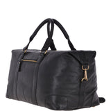 Large Leather Vintage Holdall Black : G-36