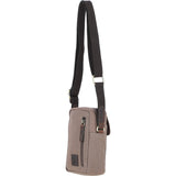 Fenland Canvas & Leather body Bag Mud/Grey: FEN-750