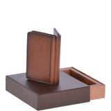 Vegetable Tanned Leather Classic Multi Card Holder Wallet Tan : 1992