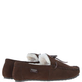 Fenland Classic Mens Suede Sheepskin Maverick Slippers Brown
