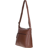 Sleek Luxe Leather Shoulder Bag Cognac: Mourne