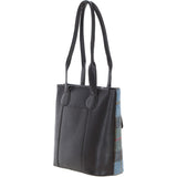Ashwood Leather & Harris Tweed® Cloth Genuine Leather Shoulder Bag Brown/Mcload: TW-23-01-BM