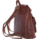 Large Vintage Leather Backpack Honey  – G28