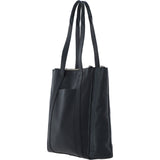Ashwood Modern Black Leather Shoulder Bag: 63004