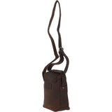 Small Vintage Leather Messenger Bag Brown: Miro