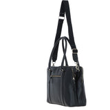 Ashwood 3 Section Large Leather Handbag Black: X-39