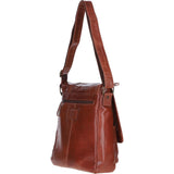 Leather Messenger Bag with Front Buckle Pockets Bridge: TL-007