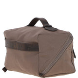 Fenland Canvas & Leather Wash Bag Mud/grey: FEN-759